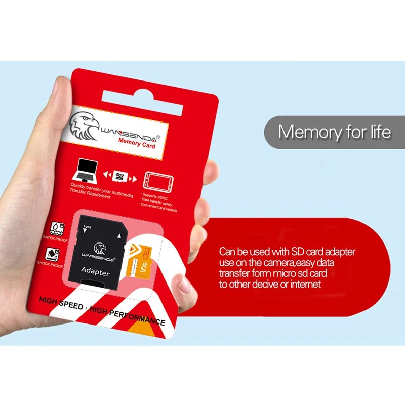 Распродажа оранжевые карты памяти Wansenda 4 ГБ 8 16 32 64 Micro sd TF карта ручка с бесплатным