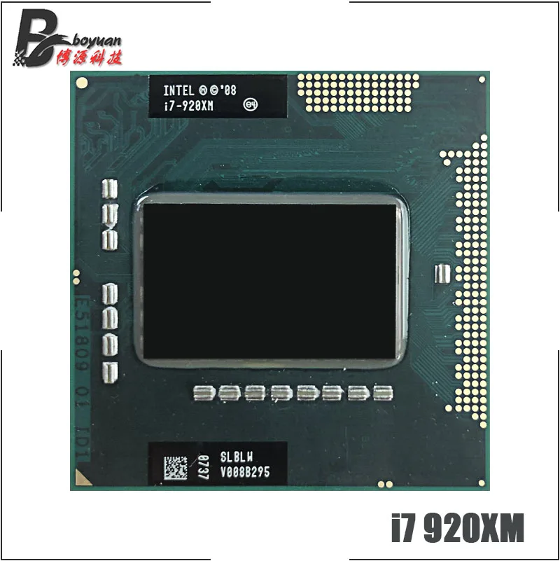 Процессор Intel Core i7 920XM 2 0 ГГц четырехъядерный восьмипоточный 8 Мб 55 Вт Разъем G1 /