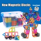 Новый Магнитный конструктор, набор магнитных строительных блоков, пластиковые магнитные блоки, обучающие игрушки для детей, подарки