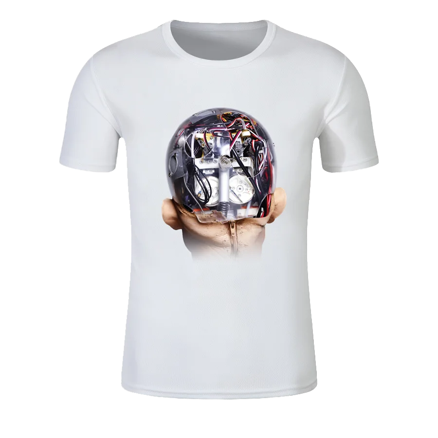 

Custom Summer Funny Unisex Robot Artist Sophiaback 4 Quick Dry T-shirt 100% Polyester Couple Style Round Neck Jogging T Shirt