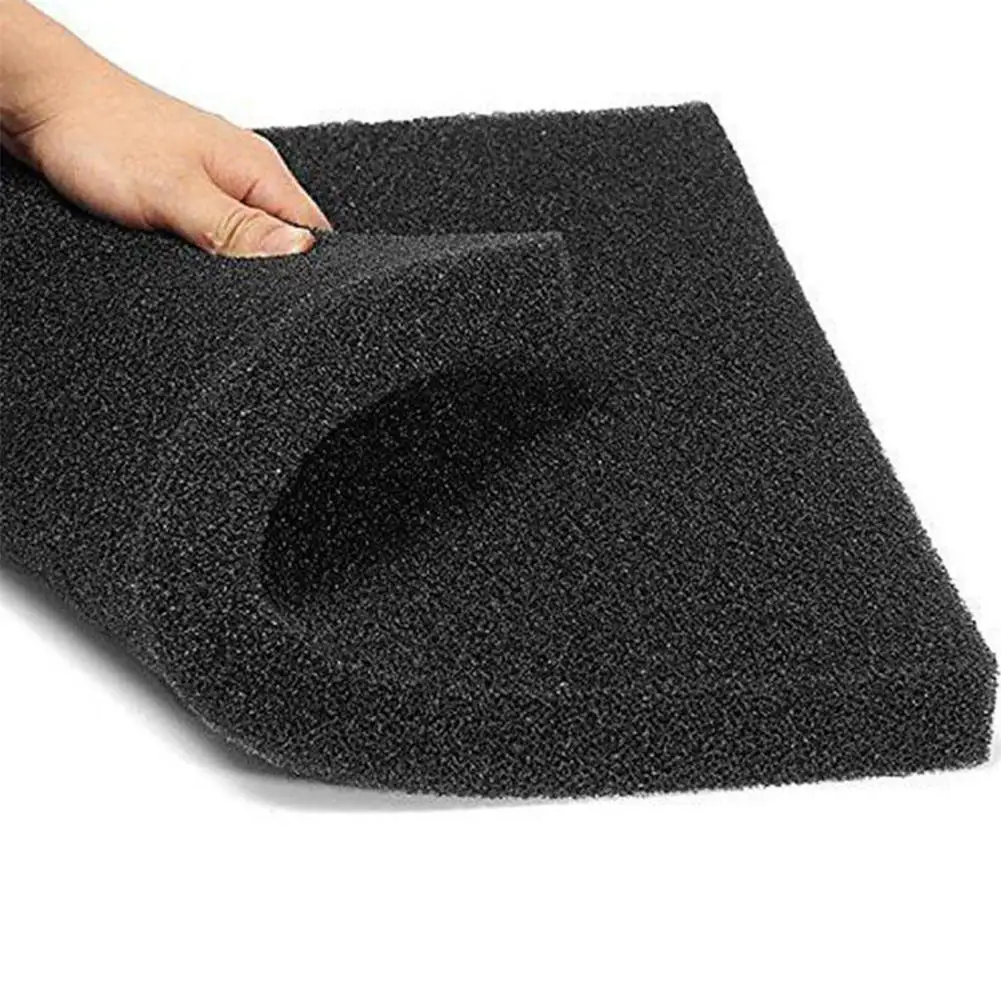 

1pc Fish Tank Water Purified Filter Black Biochemical Foam Aquarium Pond Sponge Filtration Pad Material 50x12x2cm