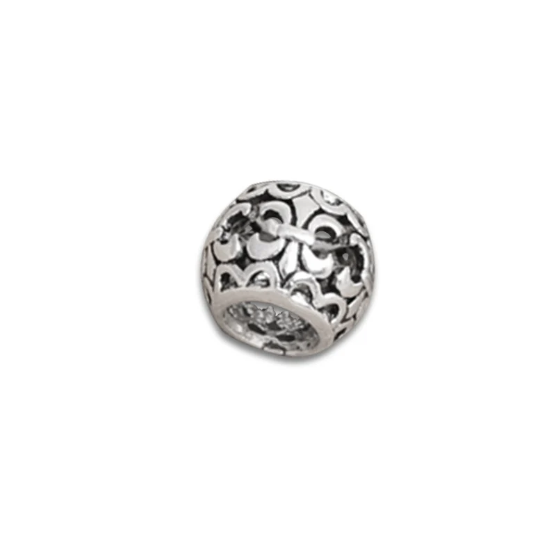 S925 Sterling Silver Jewelry Thai  Diy Bracelet Accessories 8/10mm Boat Large Hole  Loose Beads Separate Wholesale Bulk