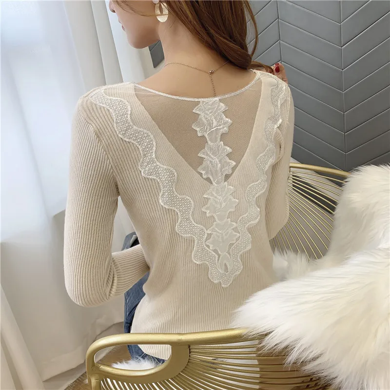 9303 Real Shot New Back Lace Knitted Bottom Shirts 32-1 Floor 2 Rows 4 Shelves |