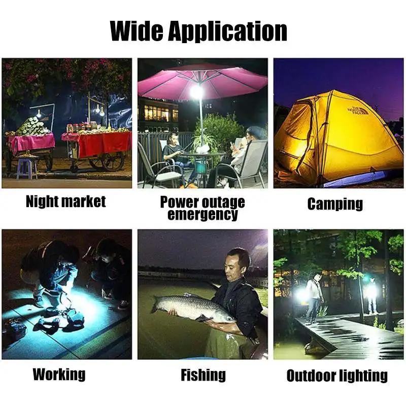 Светодиодный светильник на солнечной батарее портативный яркий