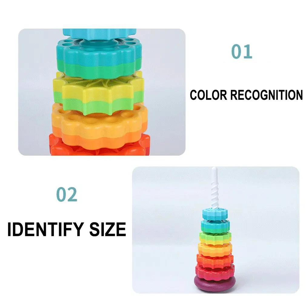 Радуга башня в 2021 году новый популярный детский стек игрушка цвет спина большом