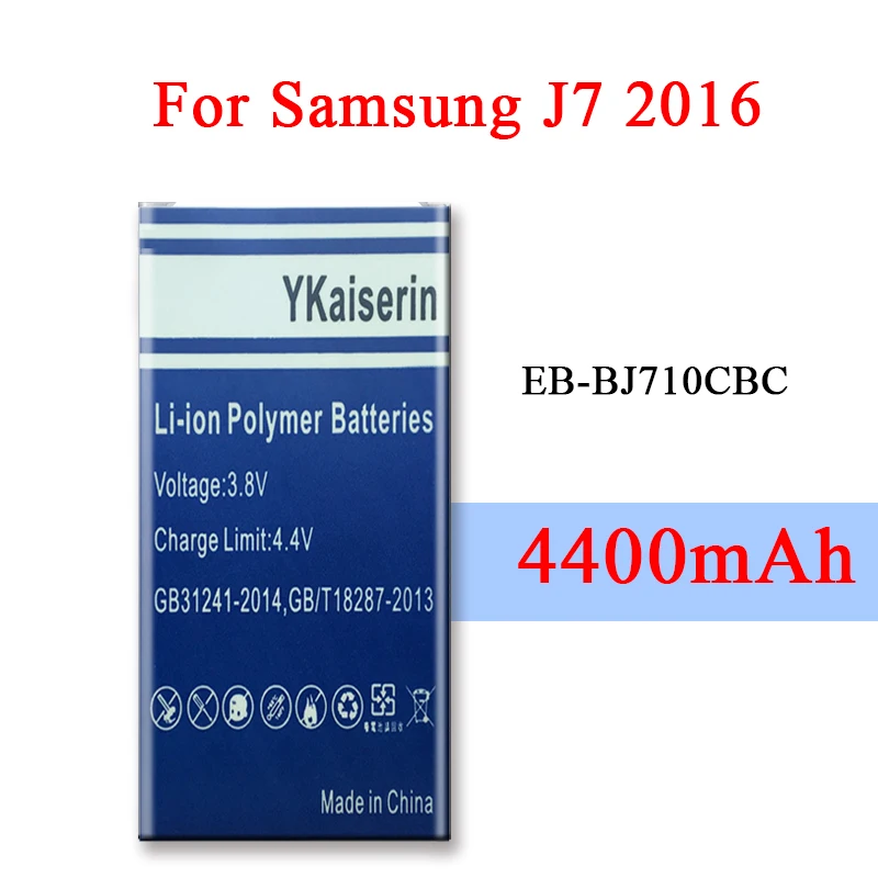 EB BJ710CBE батарея для Samsung Galaxy J7 2016 Edition SM J710 J710F J710FN J710M J710H J7108 J7109 J7008 J7009 4400 мАч