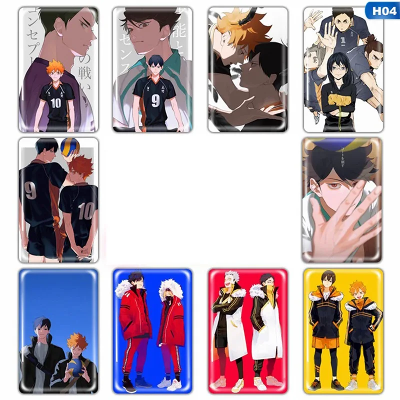 

10Pcs/Set Postcard Phote IC Bus Card Stickers for Anime Haikyuu!! Card Paster Decor Stationery Stickers Gift for Fans Collection