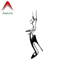 Aliauto креативные автомобильные Стикеры, сексуальная женщина, высокая яркость, водонепроницаемая Виниловая наклейка для Octavia Gti, Skoda, мотоцикла, 14 см * 5 см