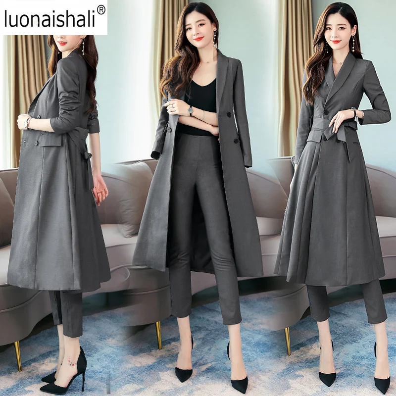 2019 деловой Женский комплект из двух предметов стиль OL элегантный двубортный