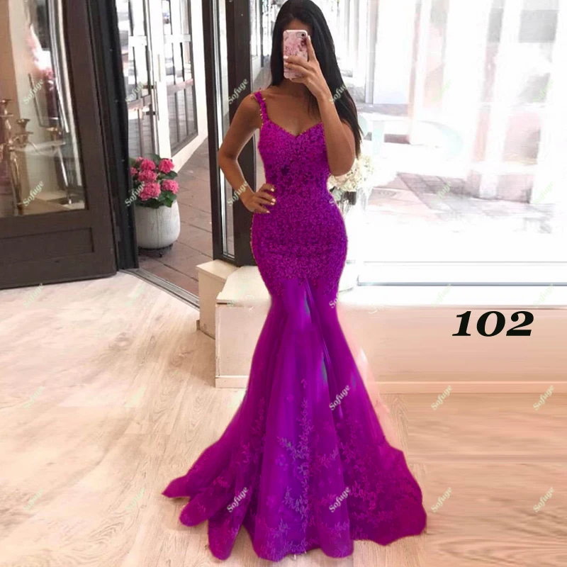 Женское вечернее платье-Русалка Fuschia сексуальное Тюлевое платье с бусинами и