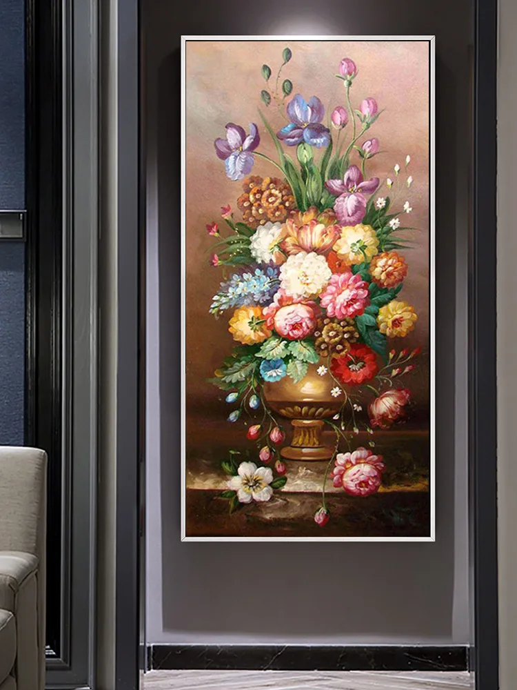 

Living room large entrance, plant and flower European style sticker diamond embroidery diamond painting kit