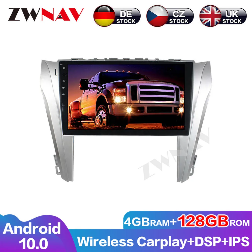 

Автомобильное радио ZWNAV 128G Carplay Android 10, автомобильный DVD-плеер для Toyota Camry 2014-2015, GPS, аудио, стерео, мультимедиа, головное устройство