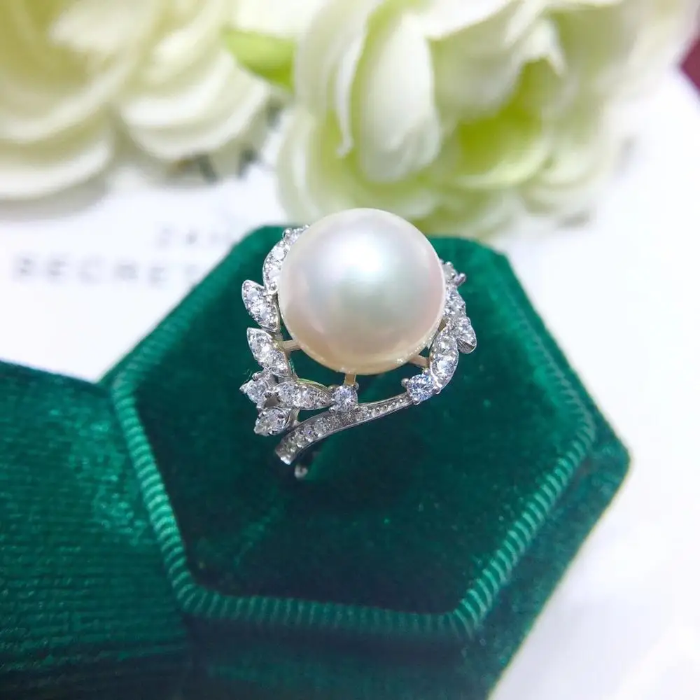 Hot New Style 925 Sterling Silver Adjustable Ring Settings Findings Mountings Parts for Pearl Corals Jade Crystal, 5pcs/lot