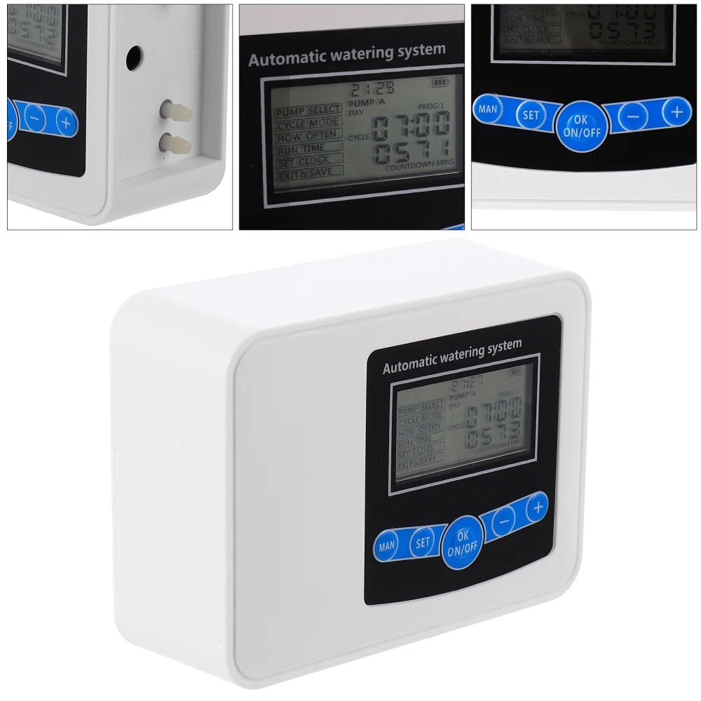

1 Set Double Pump Watering Timer Household Watering Device Irrigation Controller