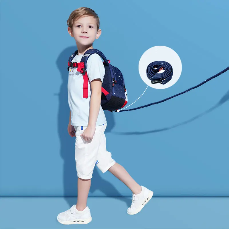 Toddler Backpack with Safety Harness Leash Kids UFO Space Ship Backpack for Boys Waterproof Preschool Kindergarten School Bag