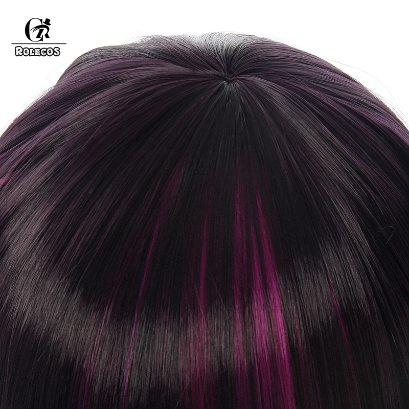 Парик для косплея витая страна чудес лилия ванруж фиолетовый смешанный черный