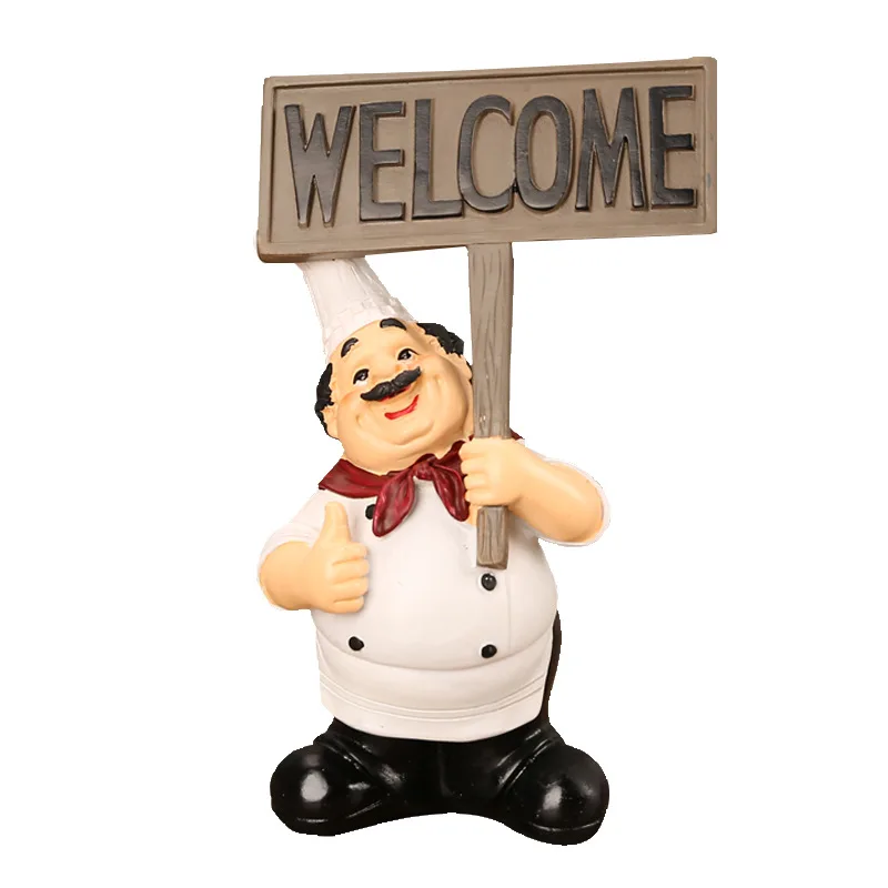 

American country chef's resin functional ornaments home restaurant coffee shop fashion decorative ornaments