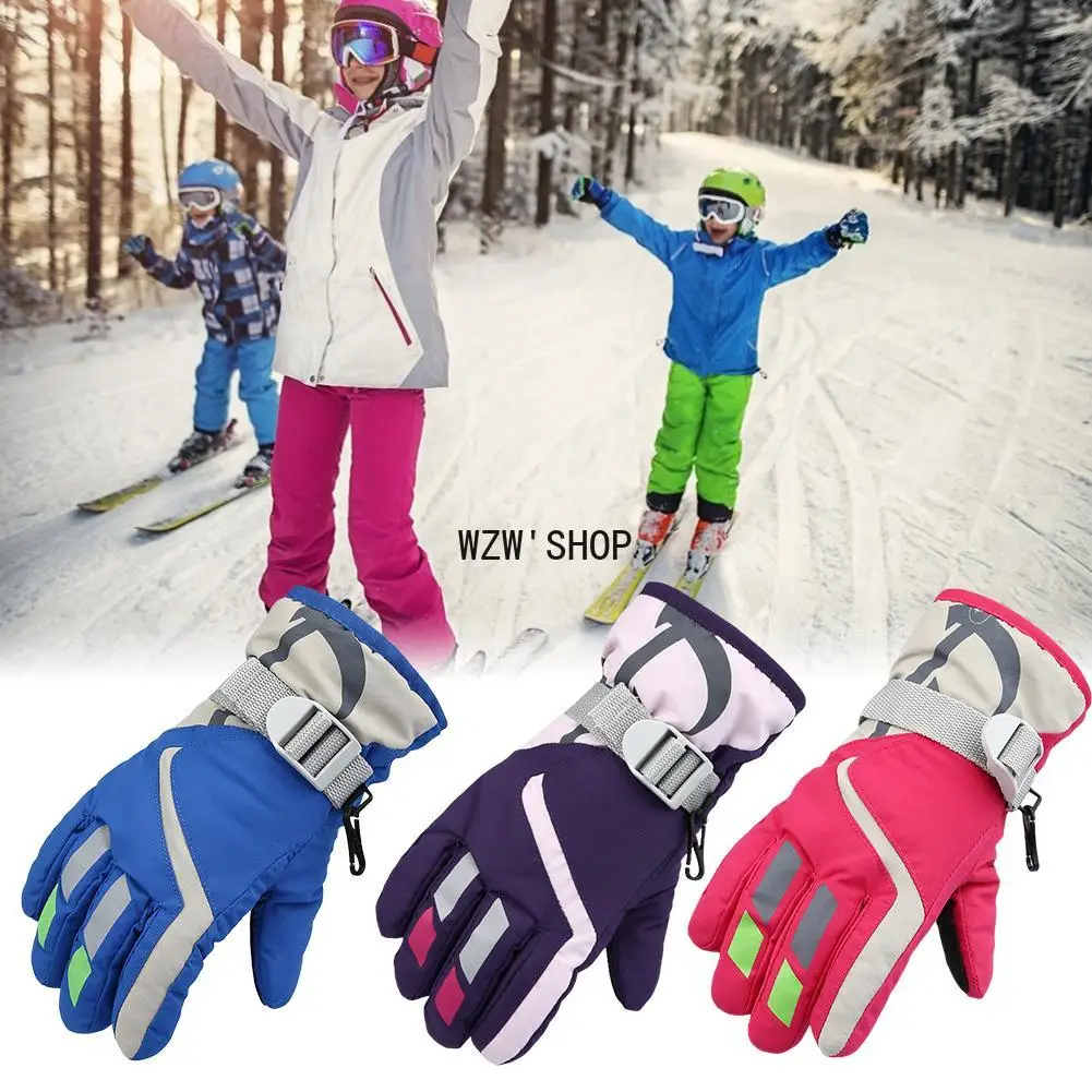 

Children's Snow Warm Gloves Winter Outdoor Riding Cold-proof Equipment Boys Cold-proof Gloves Snowman Accessory Free Shipping