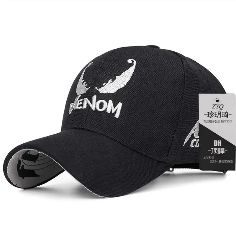 Бейсболка с вышивкой Venom хлопковая в стиле хип-хоп | Аксессуары для одежды