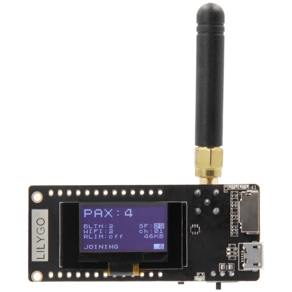 

TTGO ESP32-Paxcounter LoRa32 V2.1 1.6.1 Version 433/868/915MHZ LoRa ESP-32 OLED 0.96 Inch SD Card Bluetooth WIFI Module