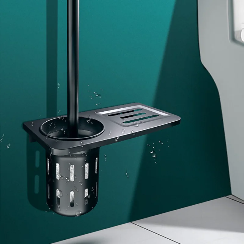 

Beautiful Holders Toilet Brush Wall Mounted Household Black Toilet Brush New Bathroom Toillette Accessoire Toilet Brush BF50TB