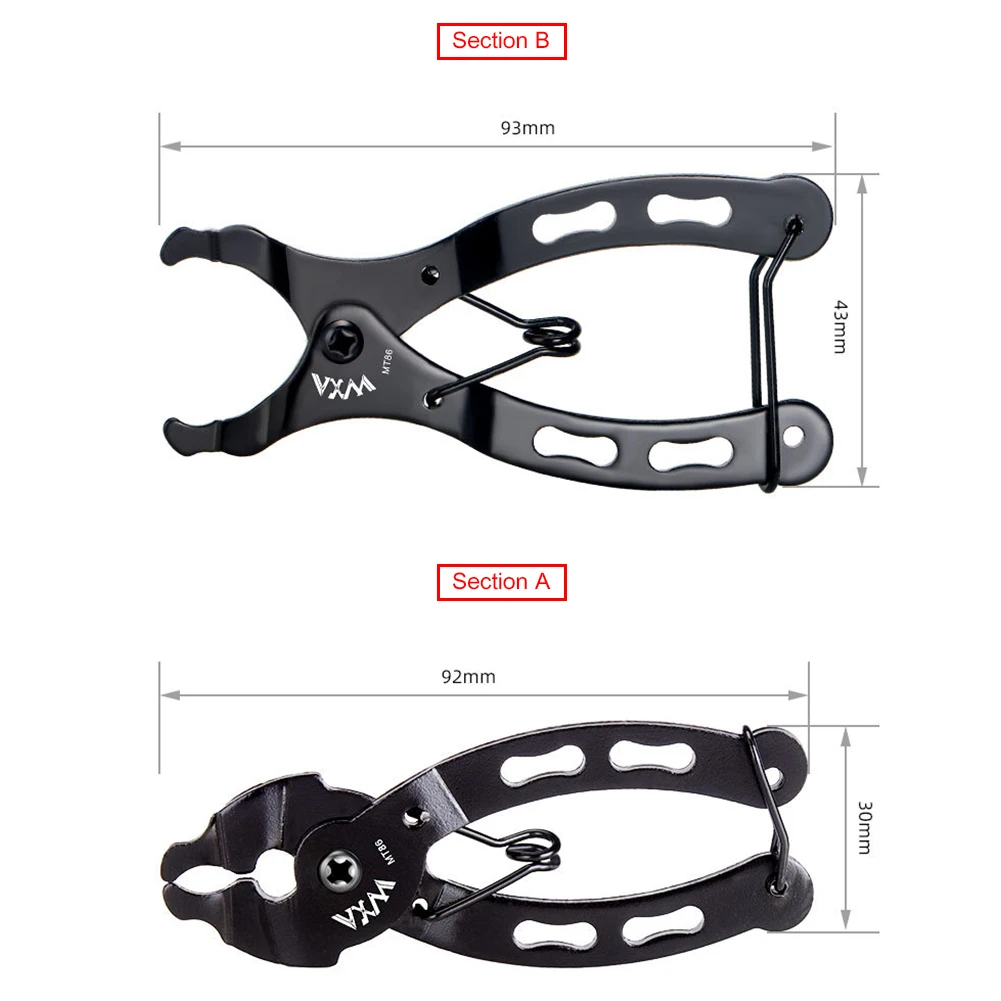 

Portable Bicycle Chain Quick Link Pliers with Hook Steel Bike Quick Release Buckle Pliers Removal Installation Tools