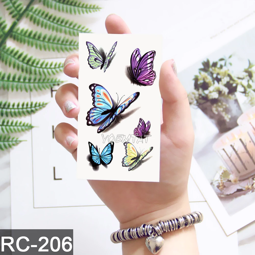 Новая женская 3D Временная тату-наклейка водостойкая Наклейка на тело поддельные