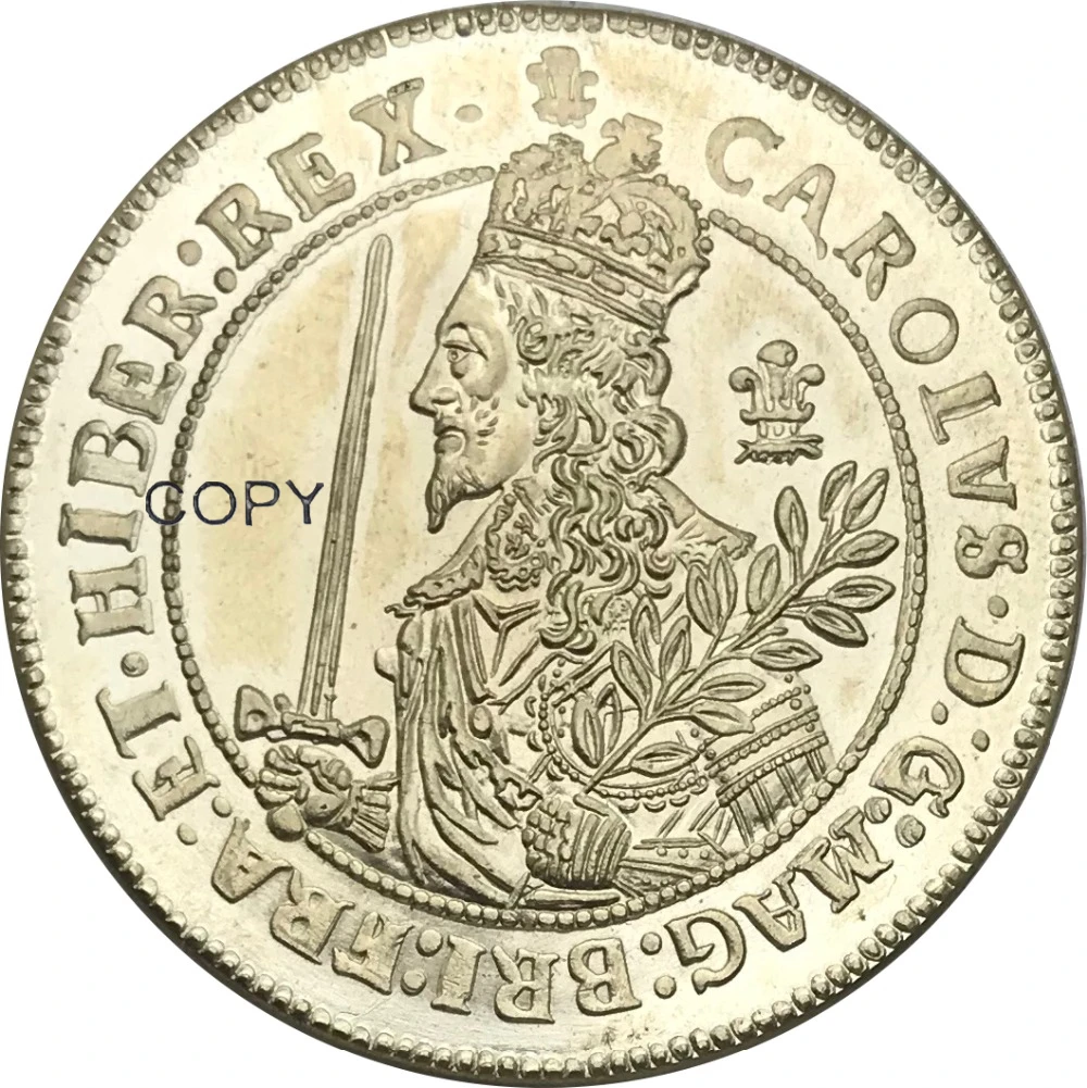 Британская Тройная Объединенная 1644 Золотая монета Королевского Шарля I из Англии