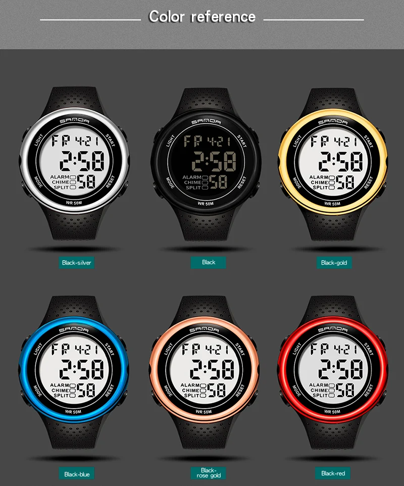 

Dropshiping Men's Led Display Digital Watch Multifunction 5Bar Waterproof Electronic Clock Sport Boy Watches Relogio Masculino