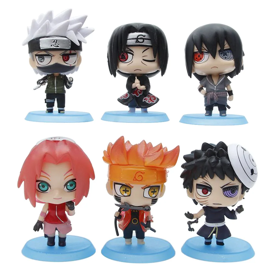 

6pcs/set Naruto Shippuden Anime Action Figure Hatake Kakashi Six Paths Sage Model 7CM PVC Uzumaki Naruto Statue Collectible Toy