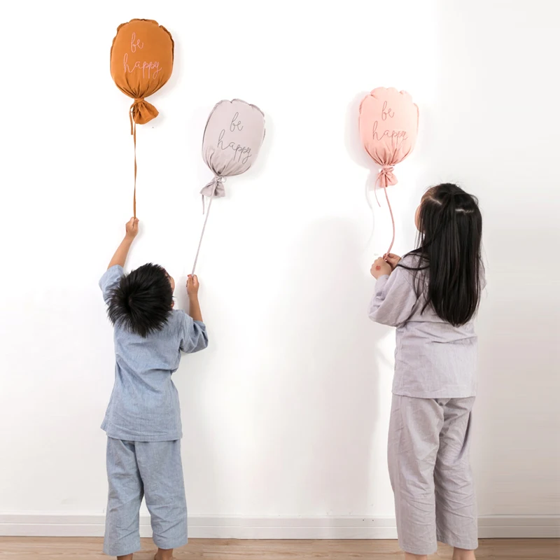 

Ins Nordic Style Cute Balloon Wall Hanging Ornaments Cotton Balloon Shaped Cushion Baby Bedroom Kids Princess Room Wall Decor