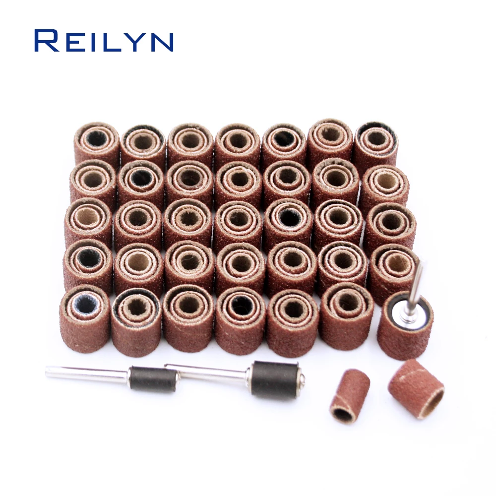 

105pcs sand paper ring 80# 120# 400# 600# sand paper wheel grinding bits polishing roller peeling wheel sand paper roller
