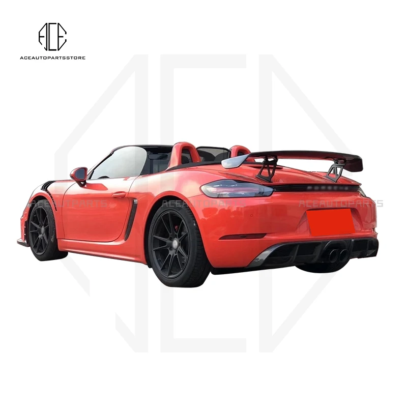 Настоящее углеродное волокно задний бампер багажник спойлер для Porsche 718 982 Cayman