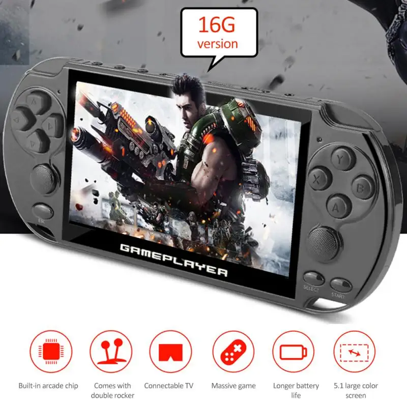 Консоль игровая X9 PLUS портативная 128 бит 16 ГБ 5 1 дюйма|Портативные игровые консоли|