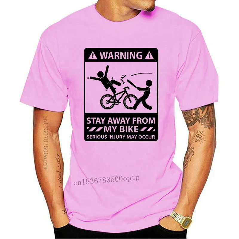 

New Stay Away From My Biker Mens Funny Cycler T-Shirt Cyclist Road Mtb Father'S Day2021 Fashion Building T-Shirt