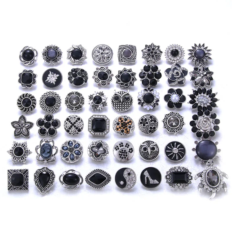10pcs/lot High Quality Christmas Snap Button Jewelry DIY Crystal Rhinestone 18mm Metal Fit Bracelet Bangle | Украшения и