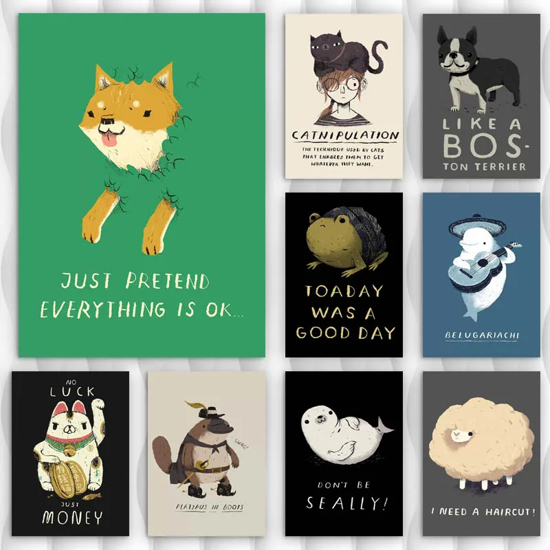 

Classic Series Catnipulation Modern Poster Canvas Print Modern Study Room Decoration Painting Art Wall Home Child Hall Picture