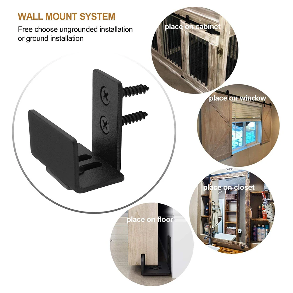 

Wall Mount Floor Guide Adjustable Matte Carbon Steel Sliding Home Safety