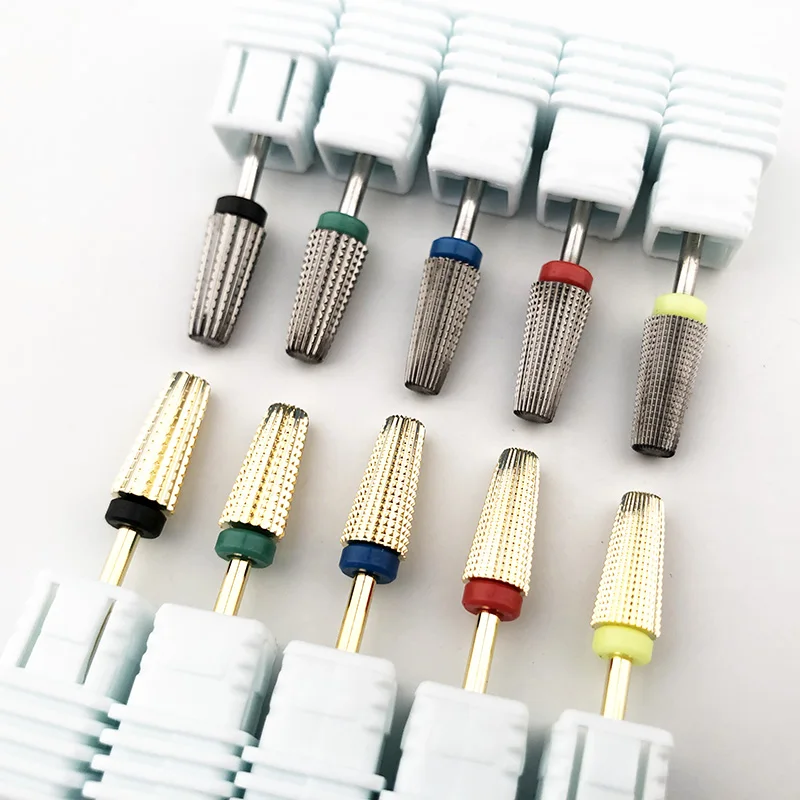 Carbide Tungsten 5 In 1 Nail Drill Bit Tapered Milling Cutter for Manicure Pedicure File Accessory | Красота и здоровье