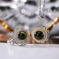 bastiee natural stone mexican amber 925 sterling silver jewelry sets for women rings necklace pendants luxury gifts girls