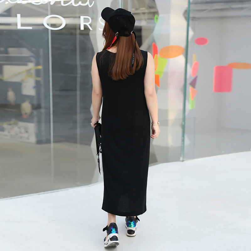 Летнее платье для полных девушек модель 2020 года Новый южнокорейский сарафан с