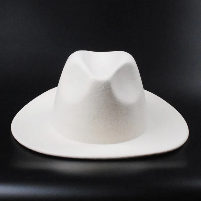 Фетровых Шапки широкими полями шляпы колокол в форме ковбойской Панама для Для