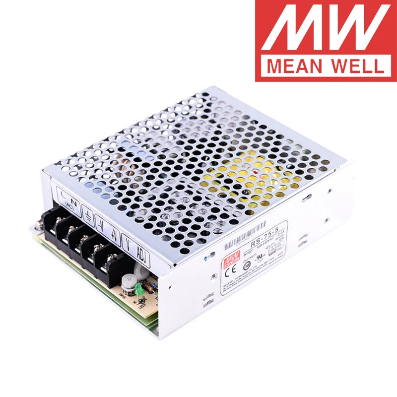

RS-75-5 Mean Well 60W/12A/5V DC Single Output Switching Power Supply meanwell online store