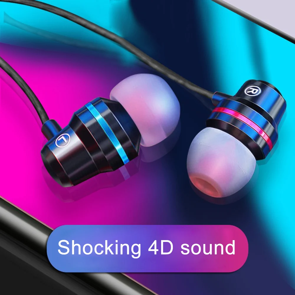 Соединители типа C стерео бас наушники в ухо с микрофоном металлическая