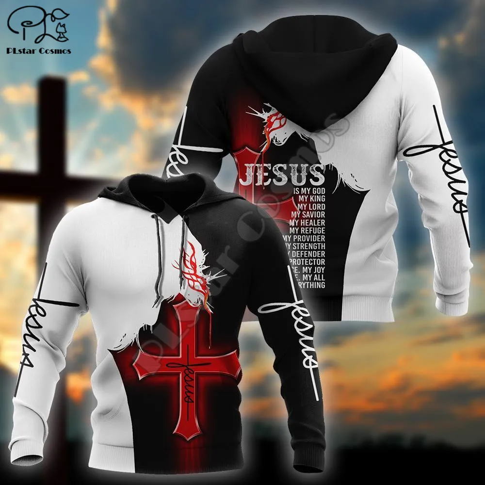 

PLstar Cosmos Jesus Christian 3D Printed 2022 New Fashion Hoodies Sweatshirts Zip Hooded For Men/Women Casual Streetwear J-08