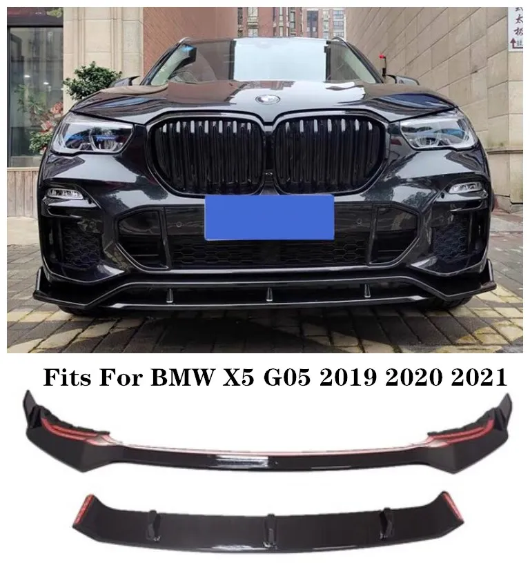 

New High Quality ABS Black Bumper Front Lip Protector Fits For BMW X5 G05 2019 2020 2021