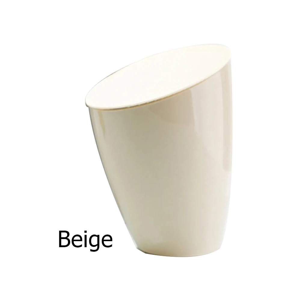 Beige Для мусора на столе может мини отходы мусор корзина для дома Офис Ванная комната Кухня мусорный бак с крышкой для мусора на столе ящик для хранения - Цвет: Beige