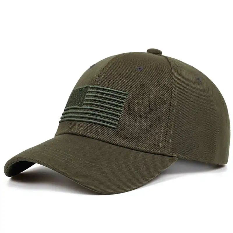 Тактическая бейсболка для мужчин лето флаг США Защита от солнца Snapback кепка мужская модная повседневная гольф бейсболка - Цвет: Армейский зеленый