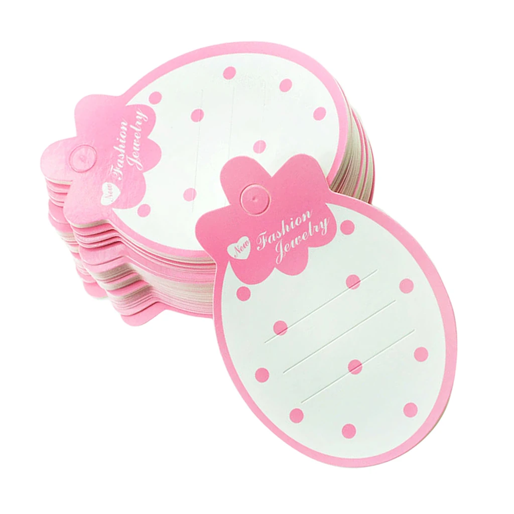 

50pcs Strawberry Hairpin Card Kids Girl Hair Clip Display Cards Pink