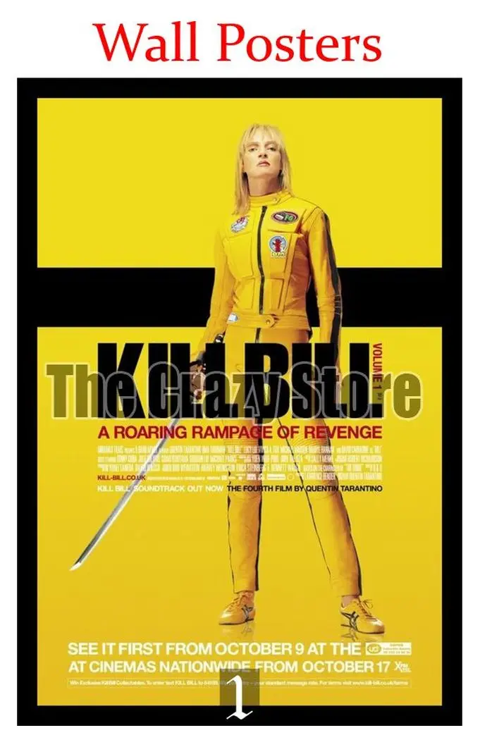 Kill Bill Vol.1 классическая белая крафт-бумага винтажные настенные постеры наклейки